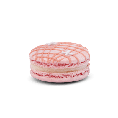 Candy floss disco ball french macaron