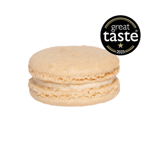 Ivory earl grey tea french macaron with butter cream from mademoiselle macaron
