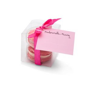 Bespoke colour branded macarons printed with your logo for personalised macarons.