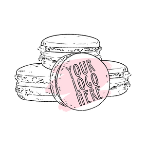 personalised corporate logo macarons