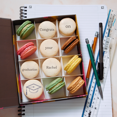 Personalised Graduation Macaron Gift Box