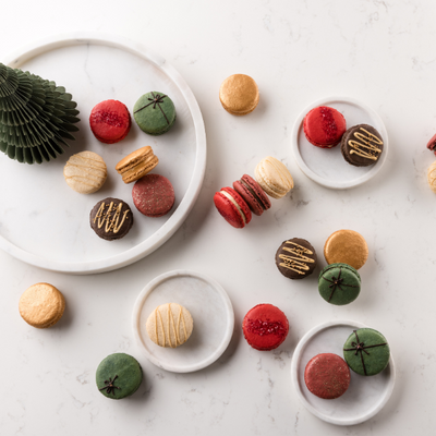 Luxury Christmas Macaron Favours - 3 Macarons