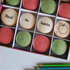 Thank You Teacher macaron gift box with printed vanilla, strawberry, and pistachio macarons – the perfect teacher appreciation gift.