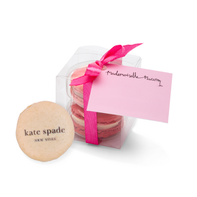 Branded macaron favours. print your logo onto french macarons