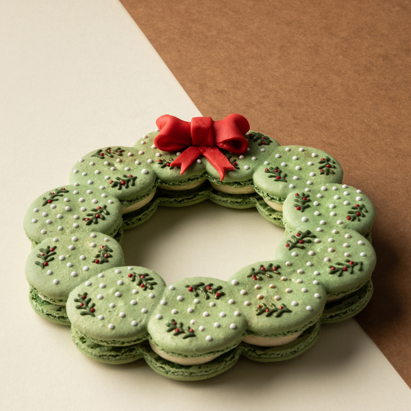 Macaron Christmas Wreath