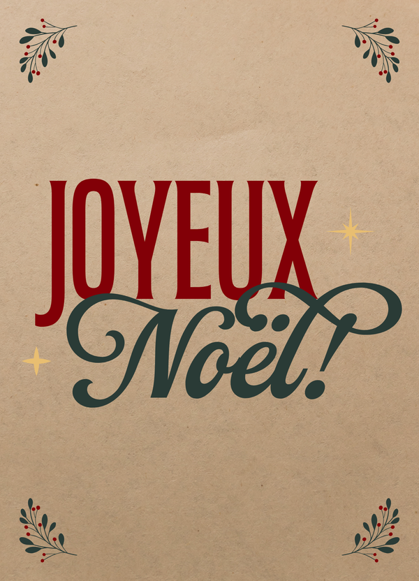 Joyeux Noel Christmas Card