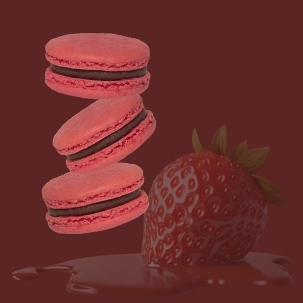 Chocolate Strawberry Macaron Tray