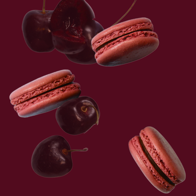 Chocolate Cherry Macaron Tray