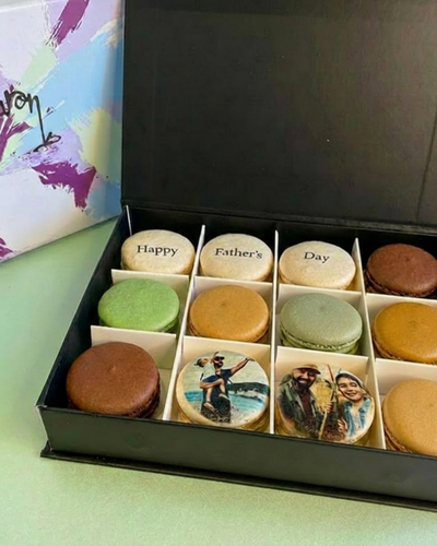 Father's Day Personalised Photo Macaron Gift Box