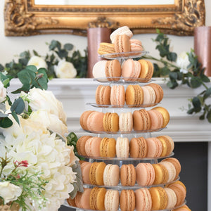 Golden Hues Macaron Tower