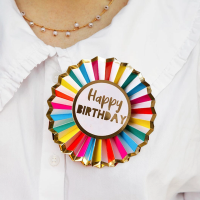 Rainbow Happy Birthday Badge