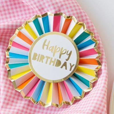 Rainbow Happy Birthday Badge