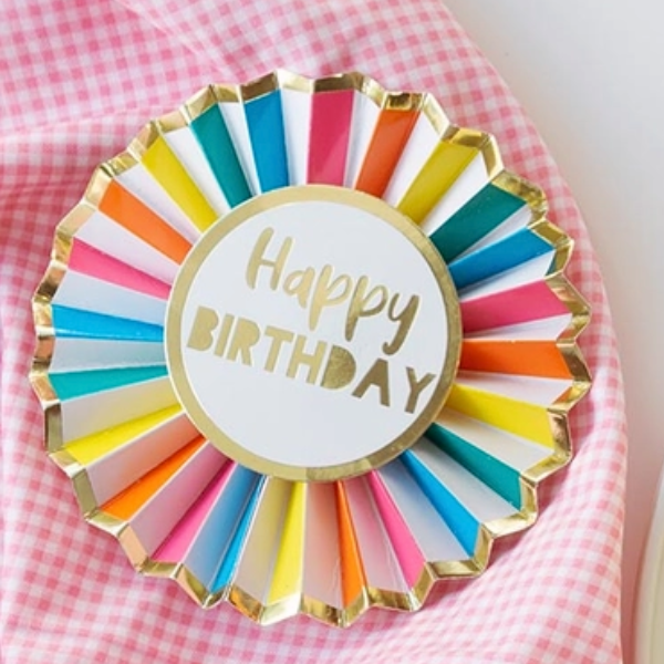 Rainbow Happy Birthday Badge