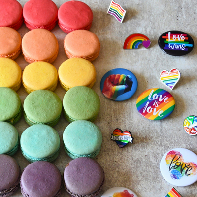 Pride Month Rainbow Macaron Gift Box