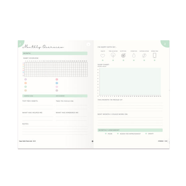 Happy Habits  - 12-Month Planner