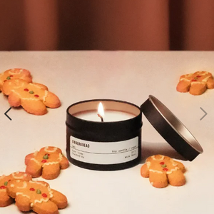 Gingerbread Tin Candle