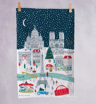 Paris Christmas Tea Towel