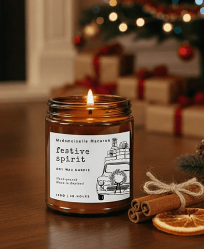 Festive Spirit Glass Candle