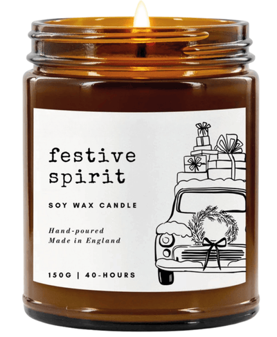 Festive Spirit Glass Candle