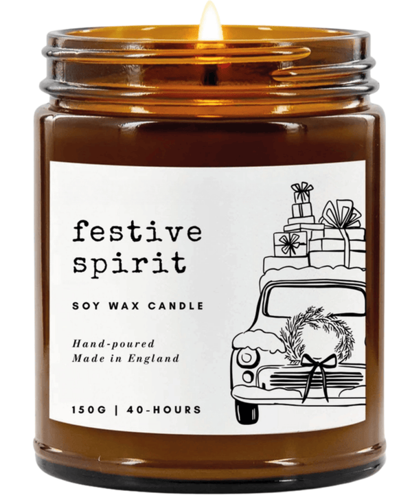 Festive Spirit Glass Candle