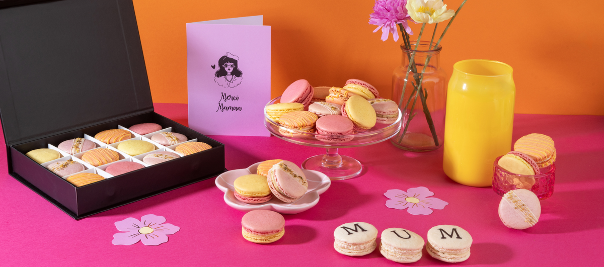 Shop our Mademoiselle Macaron Mother's Day gift ideas with French Macarons