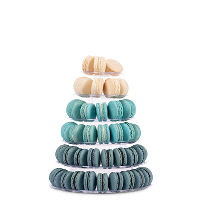 Blue Ombré Macaron Tower