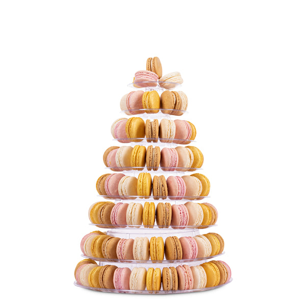 Golden Hues Macaron Tower