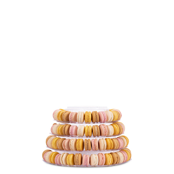 Golden Hues Macaron Tower