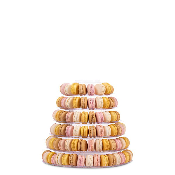 Golden Hues Macaron Tower